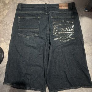 Men's Black Denim Shorts
